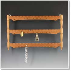 3 Bar Wallmount Earring and Necklace Holder